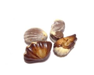 seashell-shaped Belgian chocolates